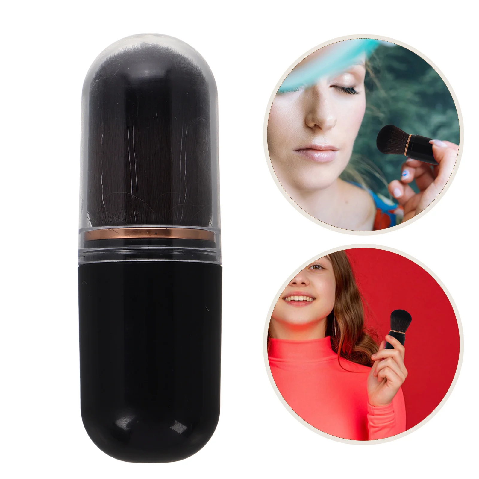 Makeup Brush Retractable Foundation Powder Blush Mini Portable for Cheeks Travel Soft Bristles Multifunctional tiny blush
