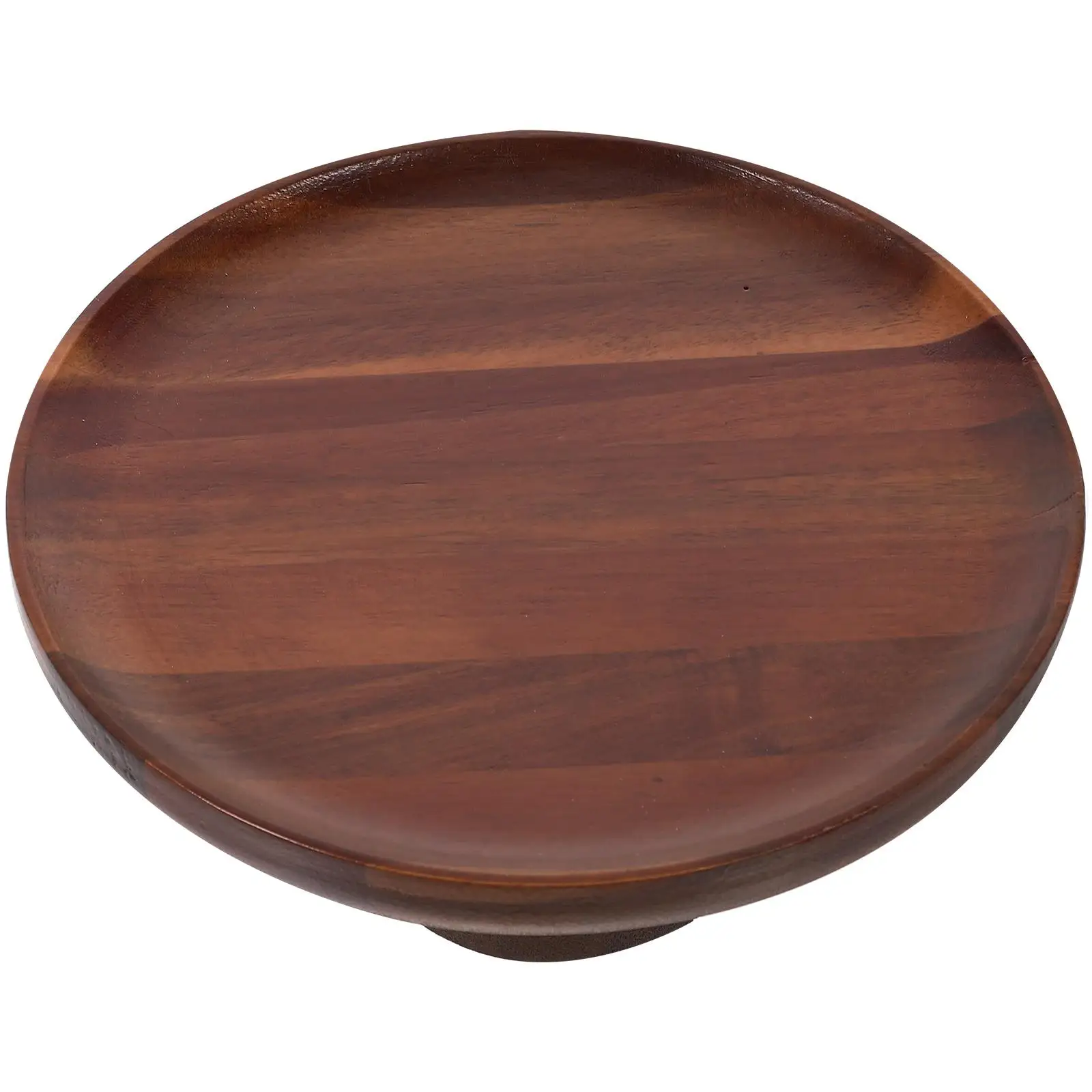 

Wood Cake Stand Round Decorative Holder Footed Display Plate Party Household Acacia Vintage Style Cake Tray Dessert Supplies