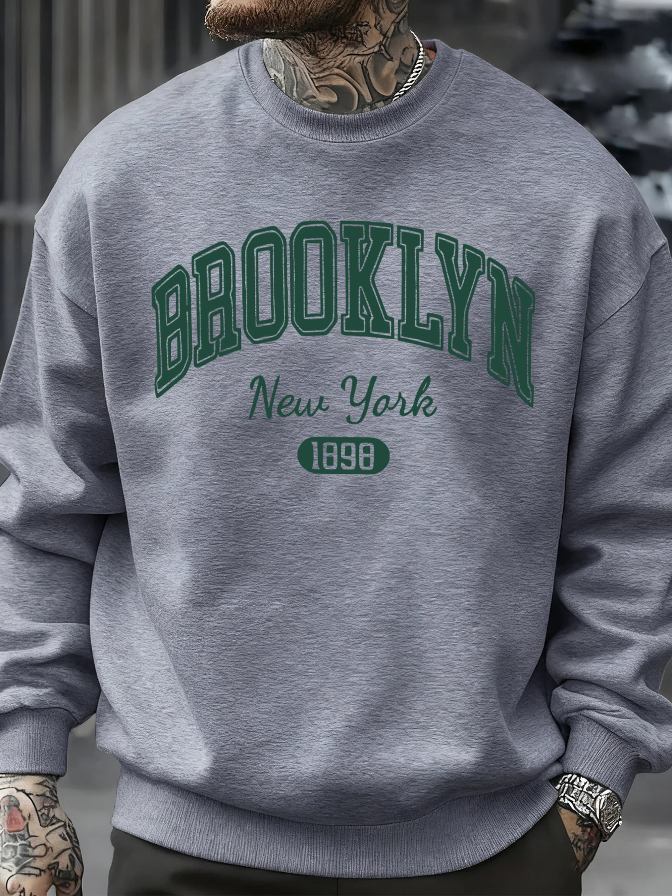High Street Fashion New York - Moletom Masculino de Outono com Estampa