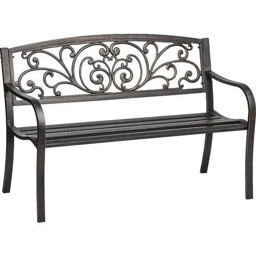 

Outdoor Garden Iron Cast Iron Metal Bench Bench with Backrest