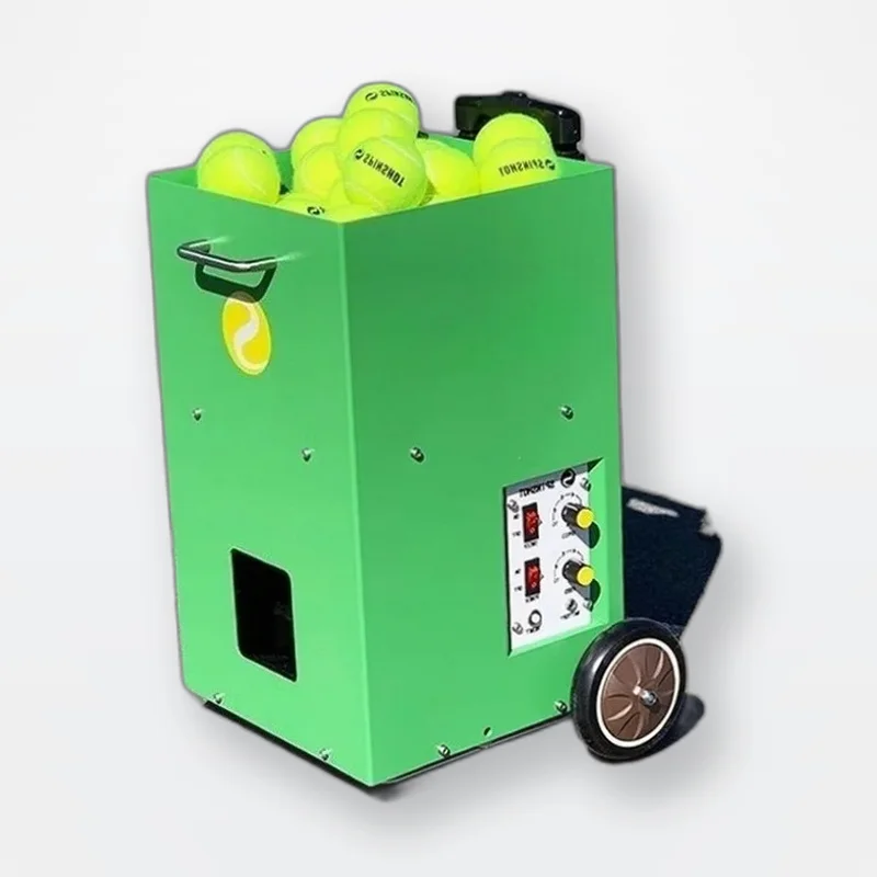 50 Balls Tennis Serving Machine 20-60km/h Speed Range Random Angle Height Oscillation Remote Control for Club School Training