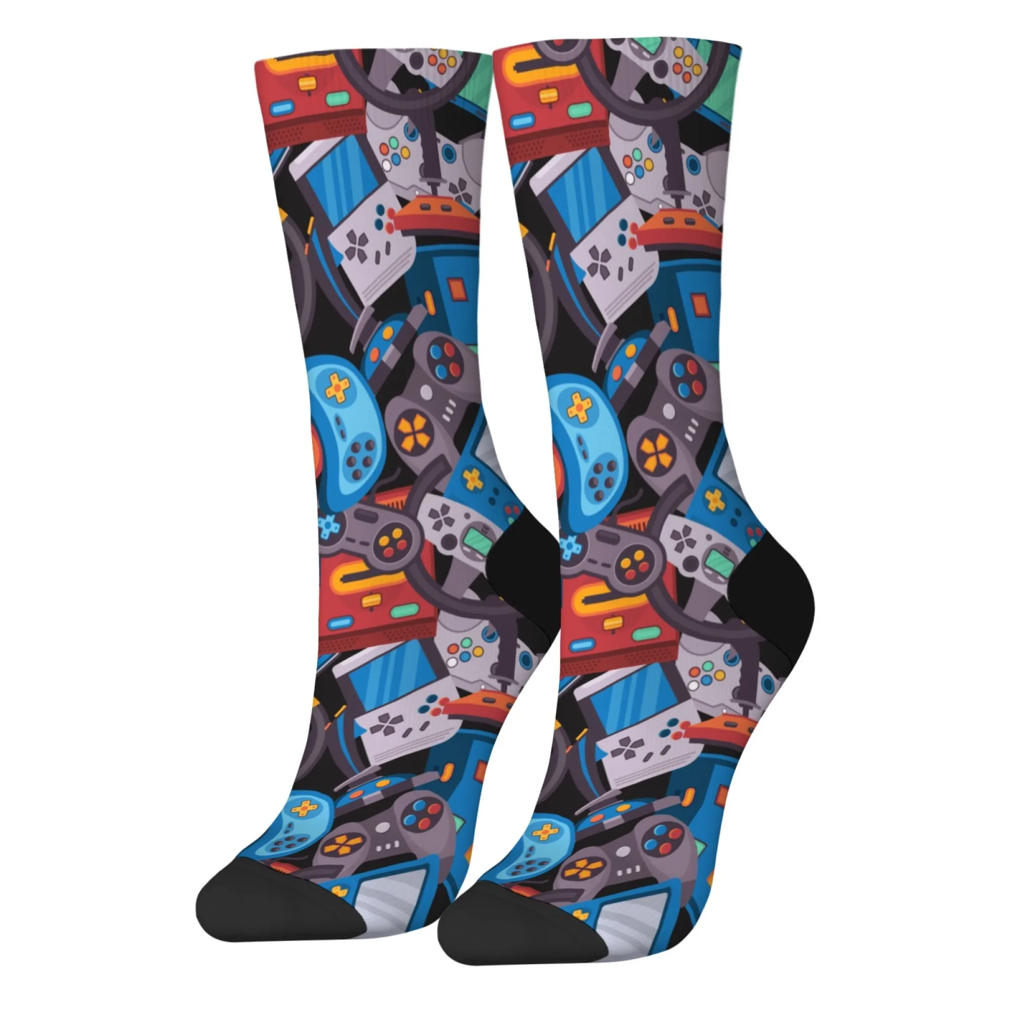 Novelty game console happy men's socks Harajuku style funny cartoon print socks street hip-hop personality trend socks gift