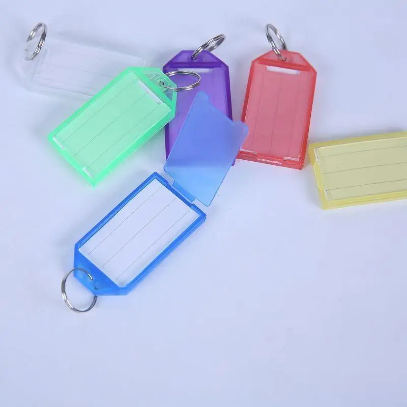 

Y51B 20 Pieces/Set for Tough Plastic for Key Tags Item Identifiers with Blank Paper Labels for Creative Office Hotel for Key