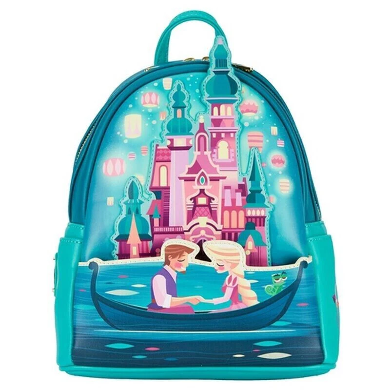 

Disney Loungefly Rapunzel Castle Series Glow In The Dark Mini Backpack Cartoon Casual Backpack Gives Girls A Surprise Gifts