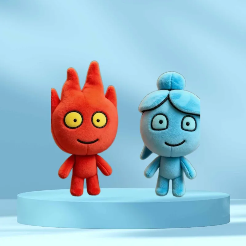 New Game Fireboy And Watergirl Plush Doll Toy 25CM Cartoon Cute Fireboy And Watergirl Periphery Room Decoration For Kid Gift