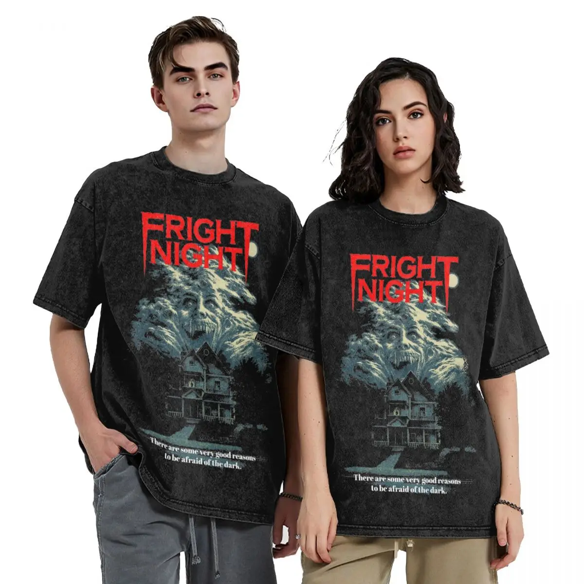 80s Fright Night Horror Terrible Movie T Shirts Streetwear for Men Women Hip Hop Tee Shirt Hiphop Style