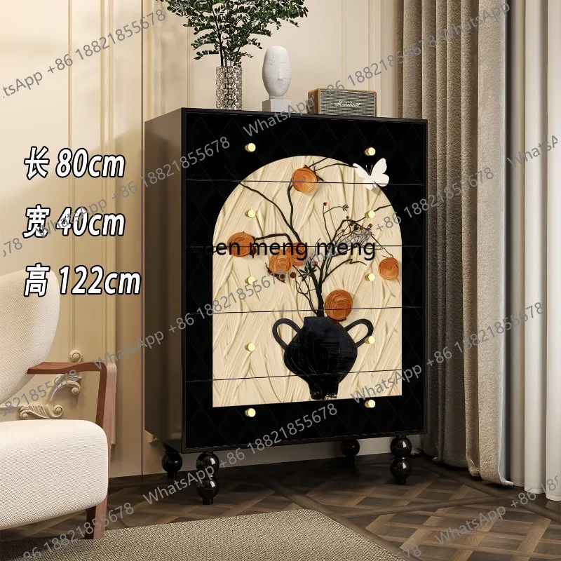 French antique chest of drawers solid wood locker bedroom living room decorative cabinet