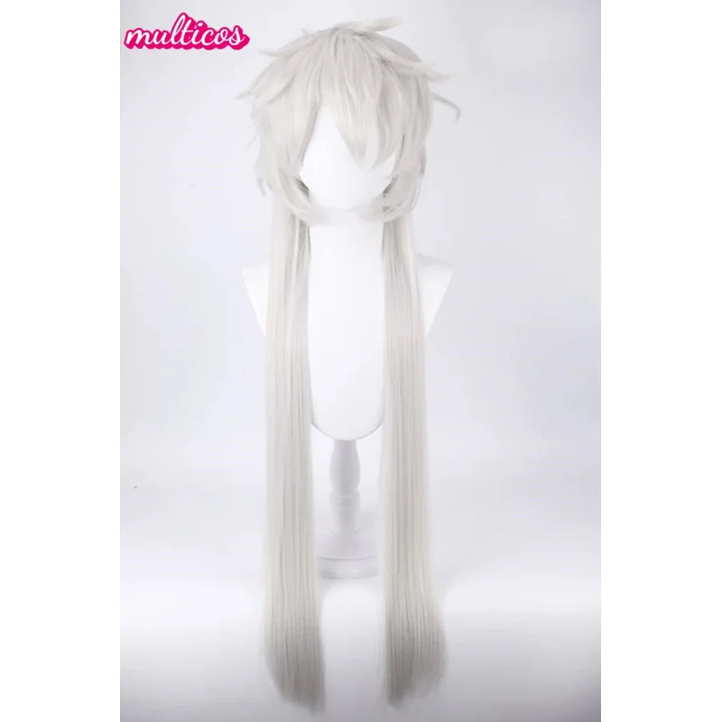 Anime 65CM Long Anime Kuroshitsuji Black Butler Undertaker Wigs Under taker Heat Resistant Hair Cosplay Wig   Wig Cap