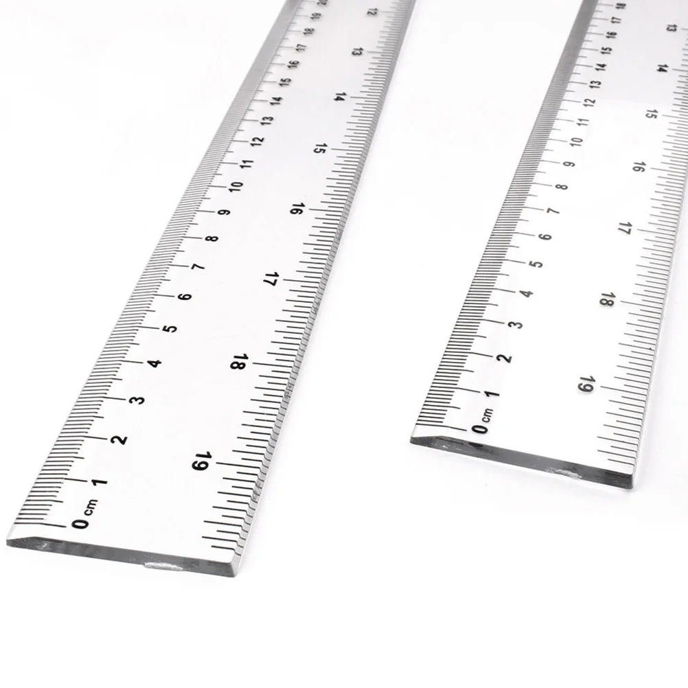 

6Pcs Plastic Straight Ruler Transparent Wear Resistant Measurement Tool for School Student Office Home 50cm