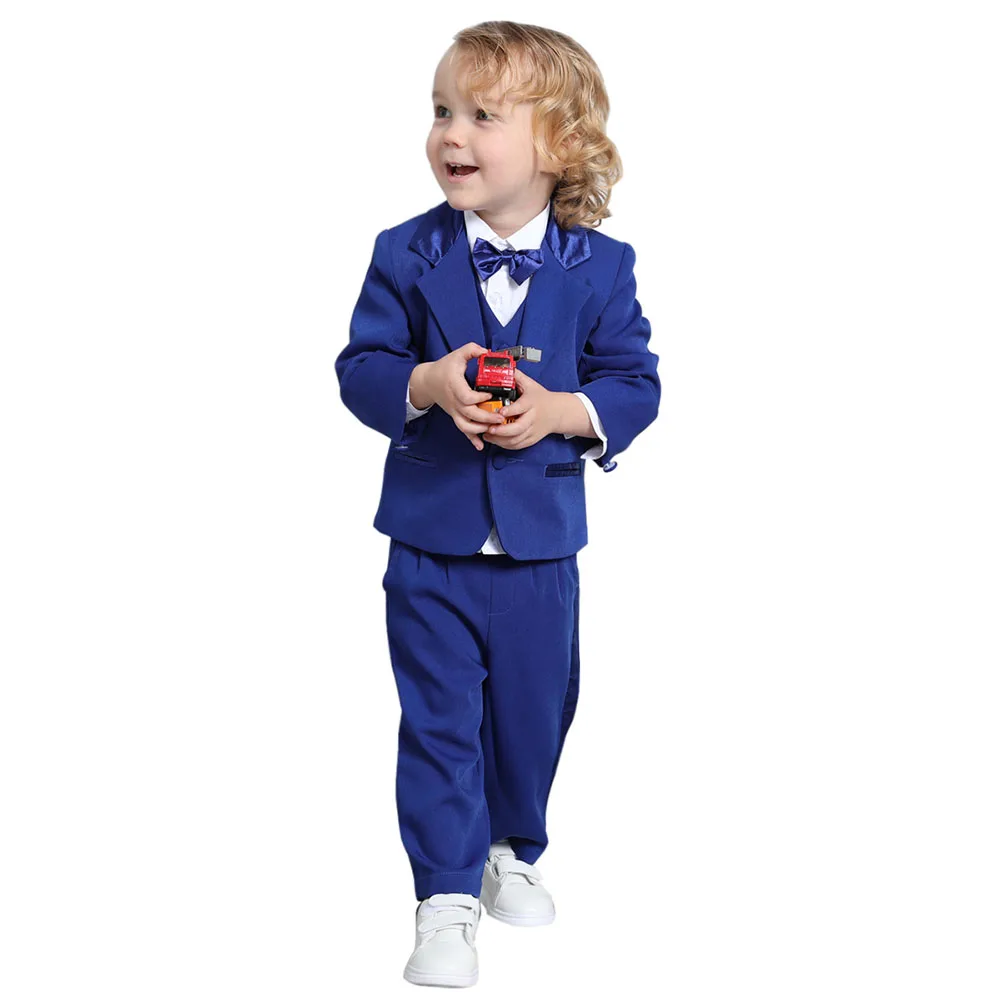 Kids Suits 3 Piece Chic Notch Lapel Single Breasted Blazer Sets Party Wedding Tuxedos Fashion Daily Casual Formal Boys Suit