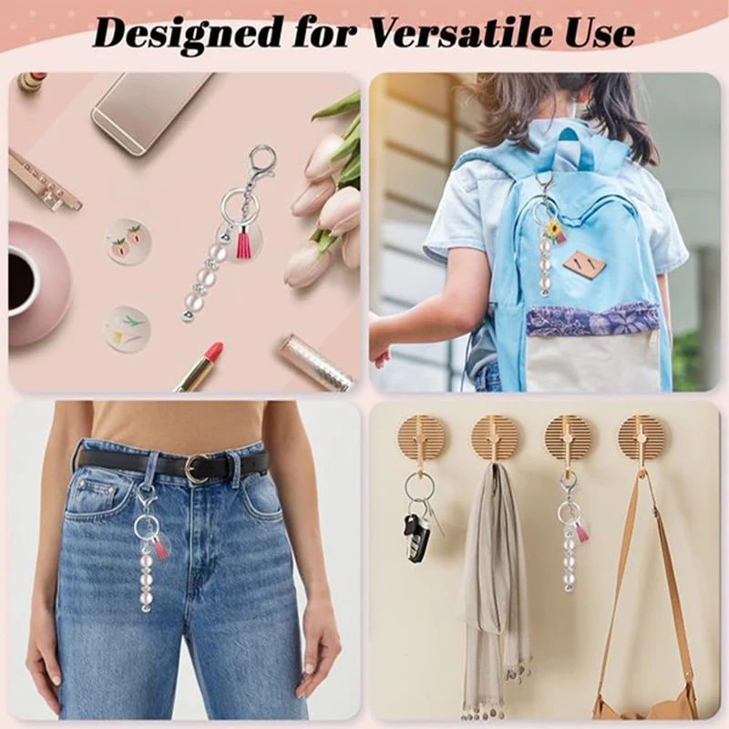 Keychain Making Kit - DIY Keyrings,Charm Keyring Making KitJAS