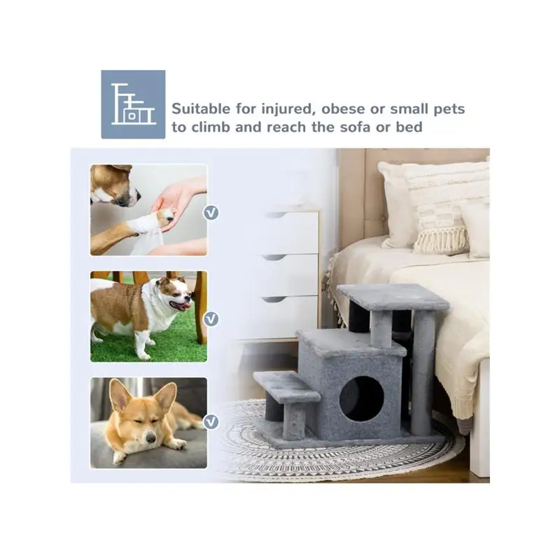 شجرة قطط قوية بتصميم متعدد المستويات وأعمدة خدش للقطط الداخلية #6