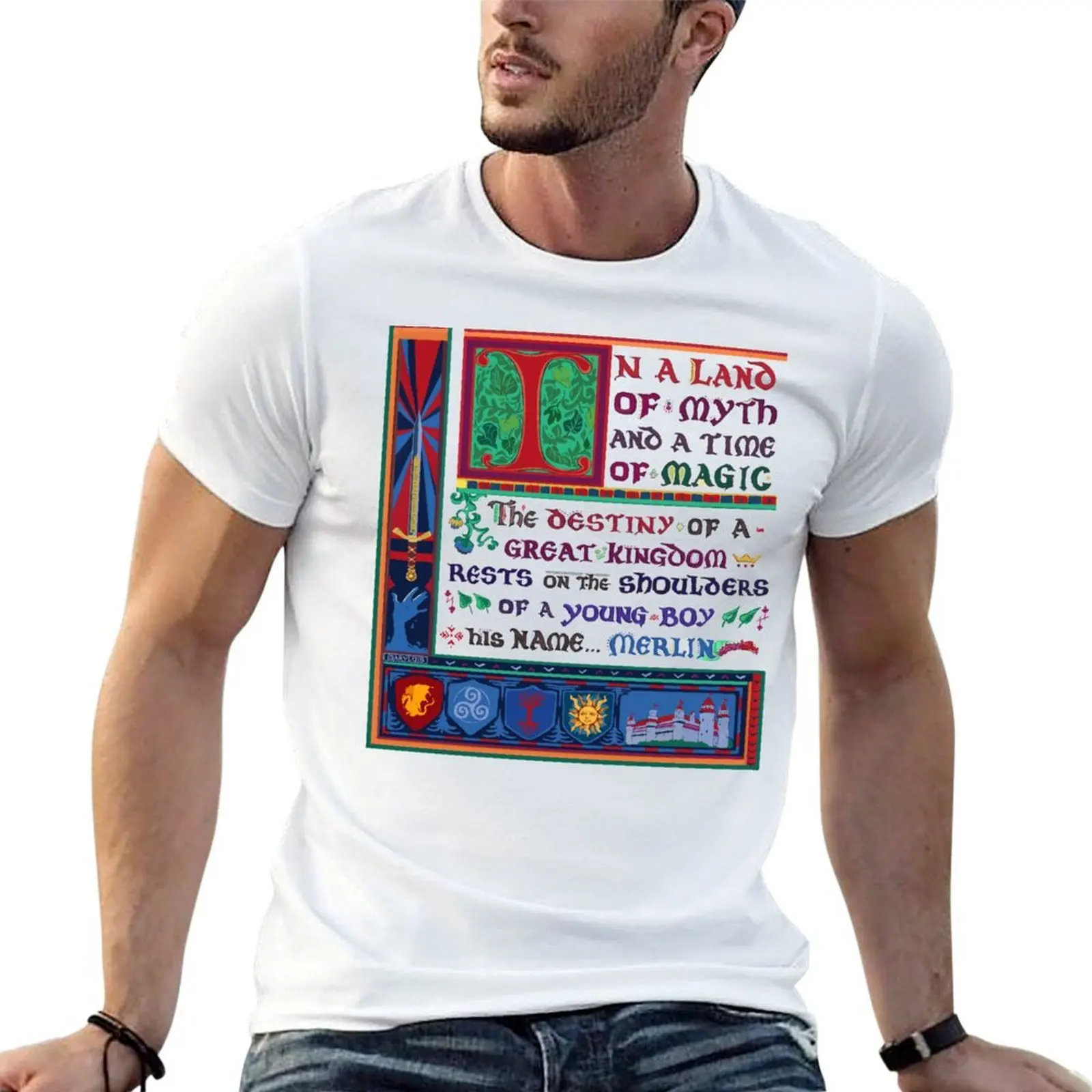 In a land of myth and a time of magic - Merlin T-Shirt oversized t shirt Aesthetic clothing mens fashion
