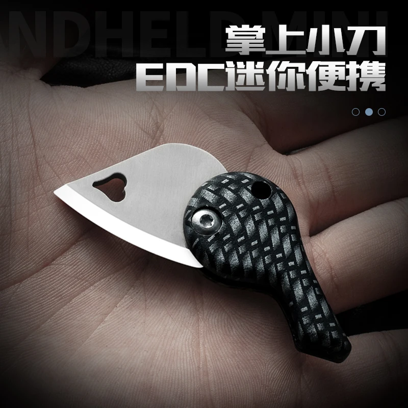 Mini Coração Keychain Folding Knife, Canivete portátil ao ar livre, Ferramenta de autodefesa de emergência, Open Express Desembalagem, Presente