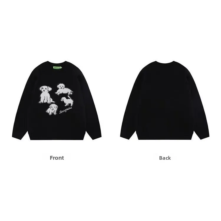 

Men's Thiened Autumn Winter Knitwear Loose Fit Hong Kong Sle Casual Sweater Coat Polyester Fiber Regular Length Button Door