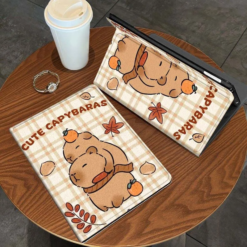 

Capybara Cool Cute Cartoon Tablet Case For Apple iPad 11th 10th 10.9 10.2 Pro 12.9 2 Air 3 13 11 7th 9.7 mini 7th 6 8.3