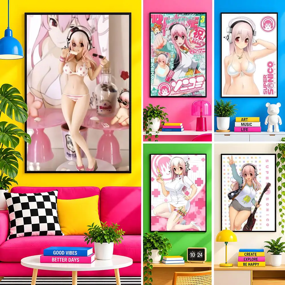 Super Sonico Poster Large Decorative Wall Art for Any Space and Gifts