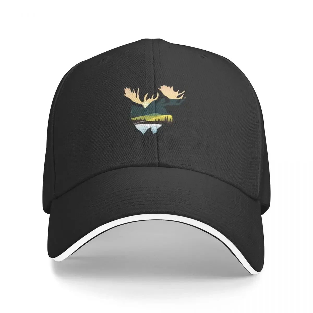 

Majestic Moose and Serene Sunsets: Gros Morne National Park Silhouette Design Baseball Cap Luxury Man Hat Man Women's