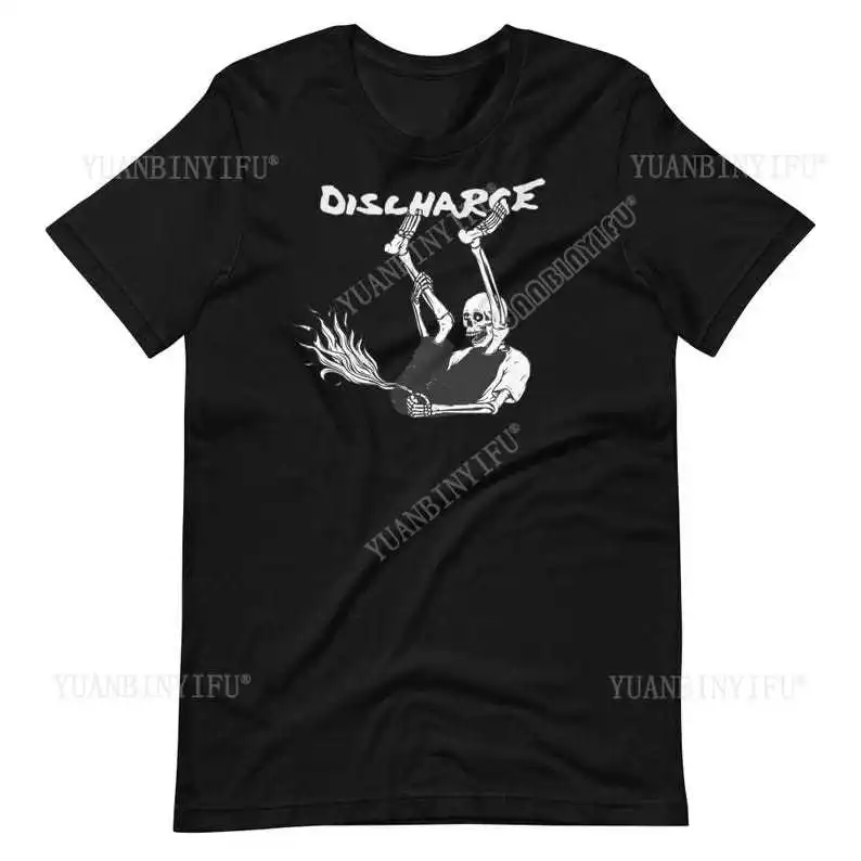 Discharge Band T-Shirt: Hardcore Anarcho-Punk Music Gothic death metal band, round neck, pure cotton, short sleeve, shirt