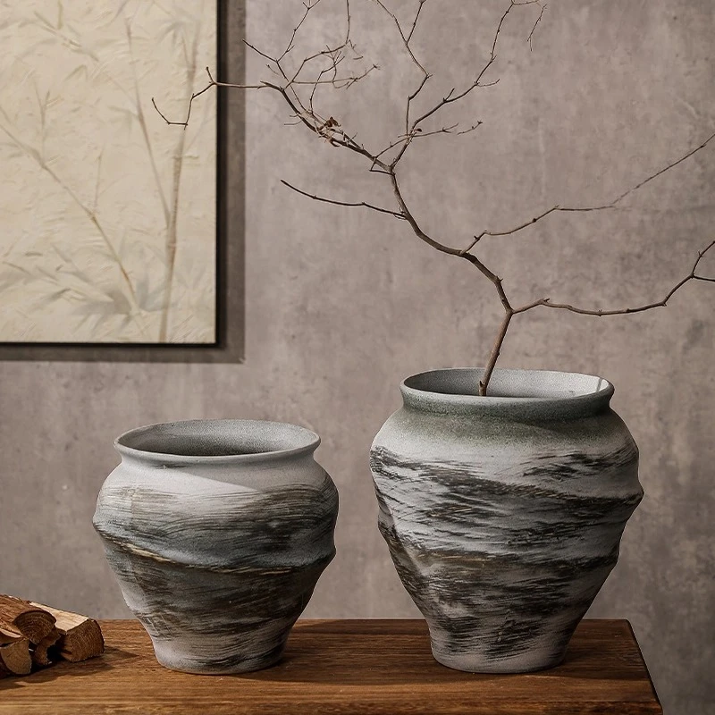 

Ceramic flower pot vase living room high-end ornament bonsai pot orchid Clivia B & B flower arrangement