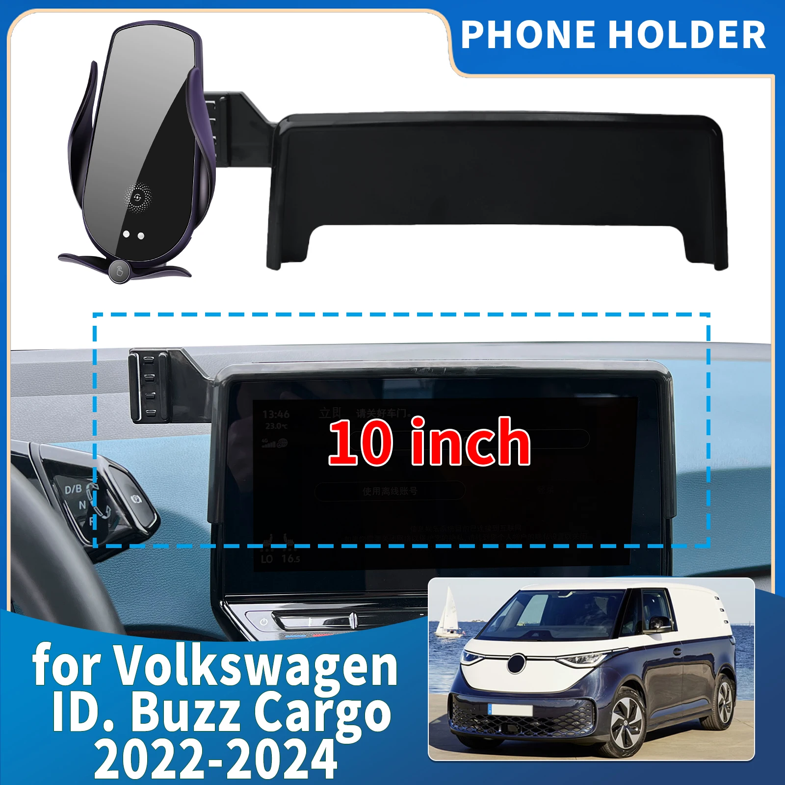 

fit for Volkswagen ID. Buzz Cargo 2022 2023 2024 Integrated Screen Mount Phone Holder Mount Car accessoires