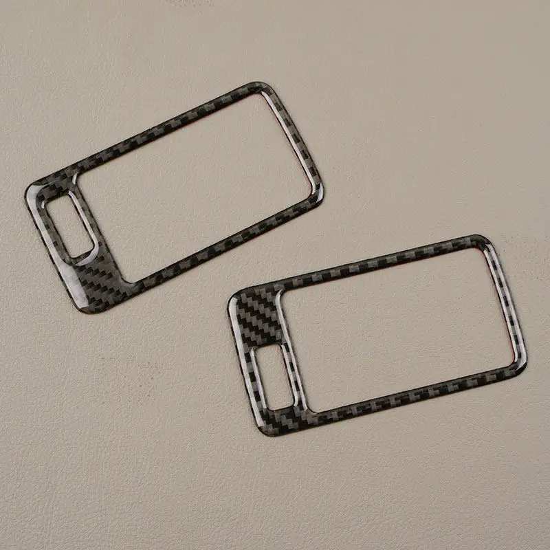 Car Soft Carbon Fiber Interior Accessories Rear Door Pillar Air Vent Outlet Frame Trim 2pcs For Audi Q7 2007 2008 2009 2010-2015