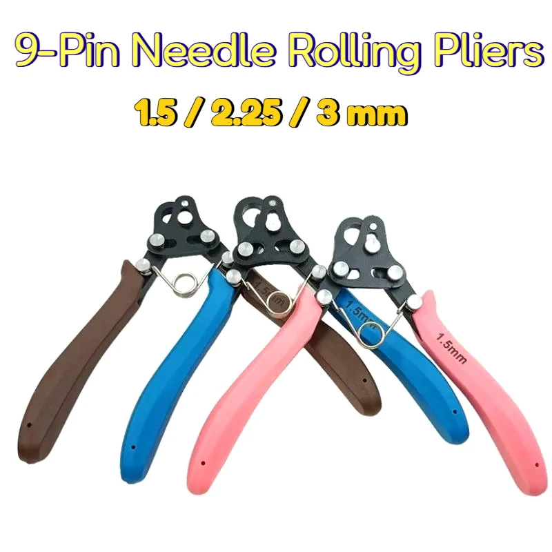 

Профессиональные круглогубцы для изготовления ювелирных изделий с 9-ю позициями для обжима проволоки, 1.5/2.25/3 мм, для намотки, гибки и формирования колец