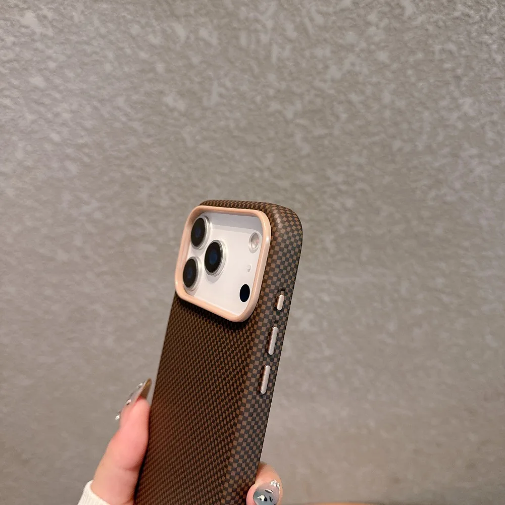 NUOVA custodia per telefono aziendale originale con struttura in fibra di carbonio per IPhone 17 Pro Max Air copertura protettiva per carica wireless magnetica invisibile