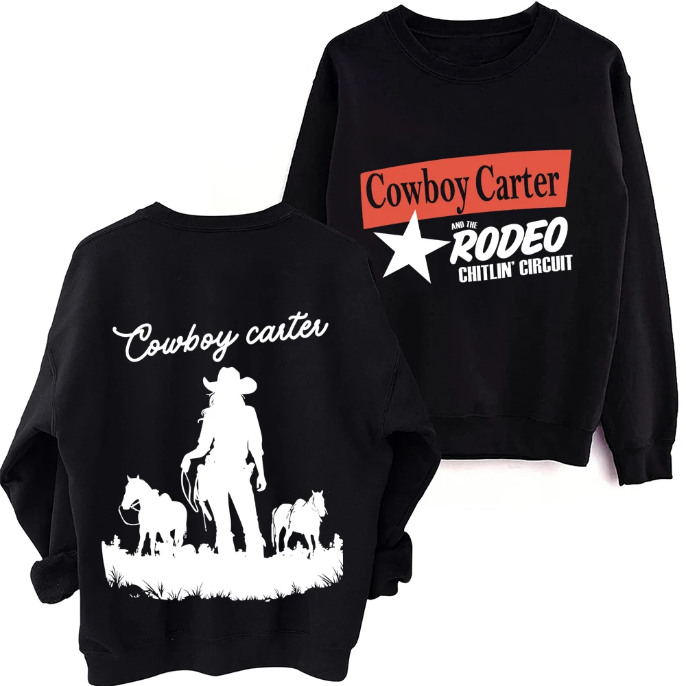 

2024 Cowboy Carter Beyonce Sweatshirt O-Neck Long Sleeve Spring and Autumn Hoodies Printing