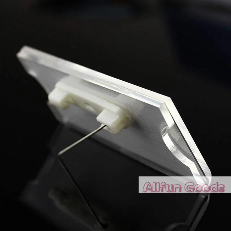 [TG835]10/20/30Pcs Name Tag Blank Name Badges Acrylic Name Tag Holders 70x30mm Insert Blank Acrylic Nameplate