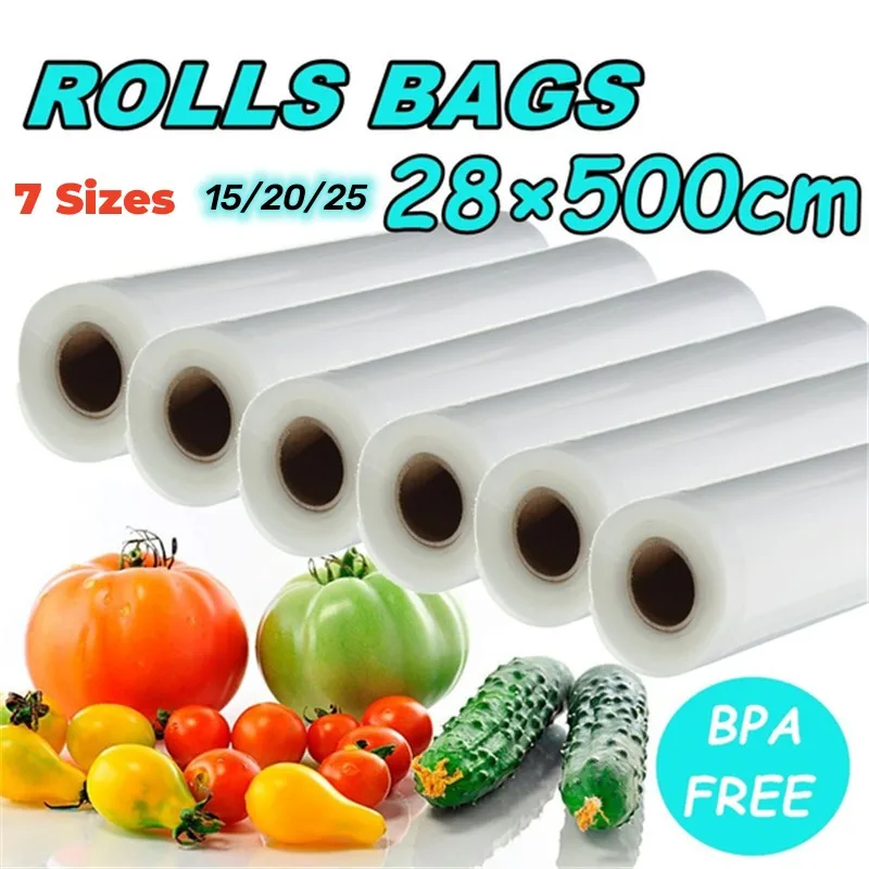 Kitchen Food Vacuum Bag Storage Bags for Vacuum Food Sealer Bags Keep Food Fresh Kitchen Accessories12/15/20/25cm*500cm