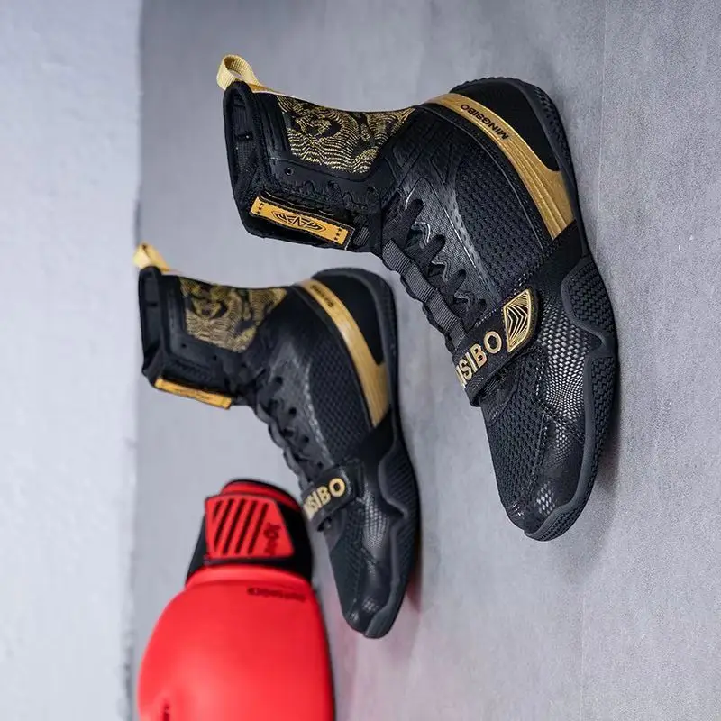 

Classic Brand Comfortable Anti Slip Wrestling Shoe Top Quality Wearable Gym Training Shoe Professional Boxing Fighting Boot