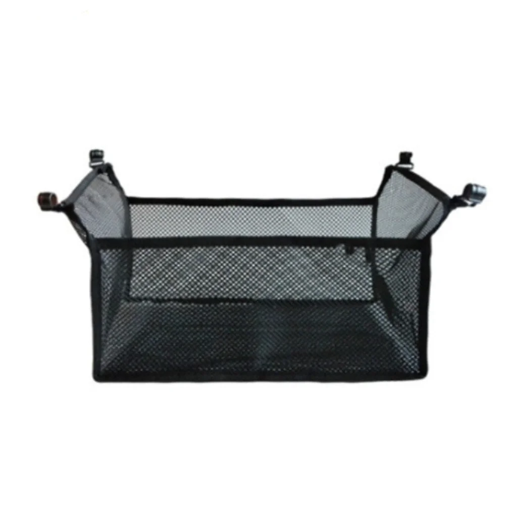 

Hanging Camping Table Net Basket Portable Large Capacity Picnic Table Storage Net Bag Hook Holder Folding Black Mesh Bag Outdoor