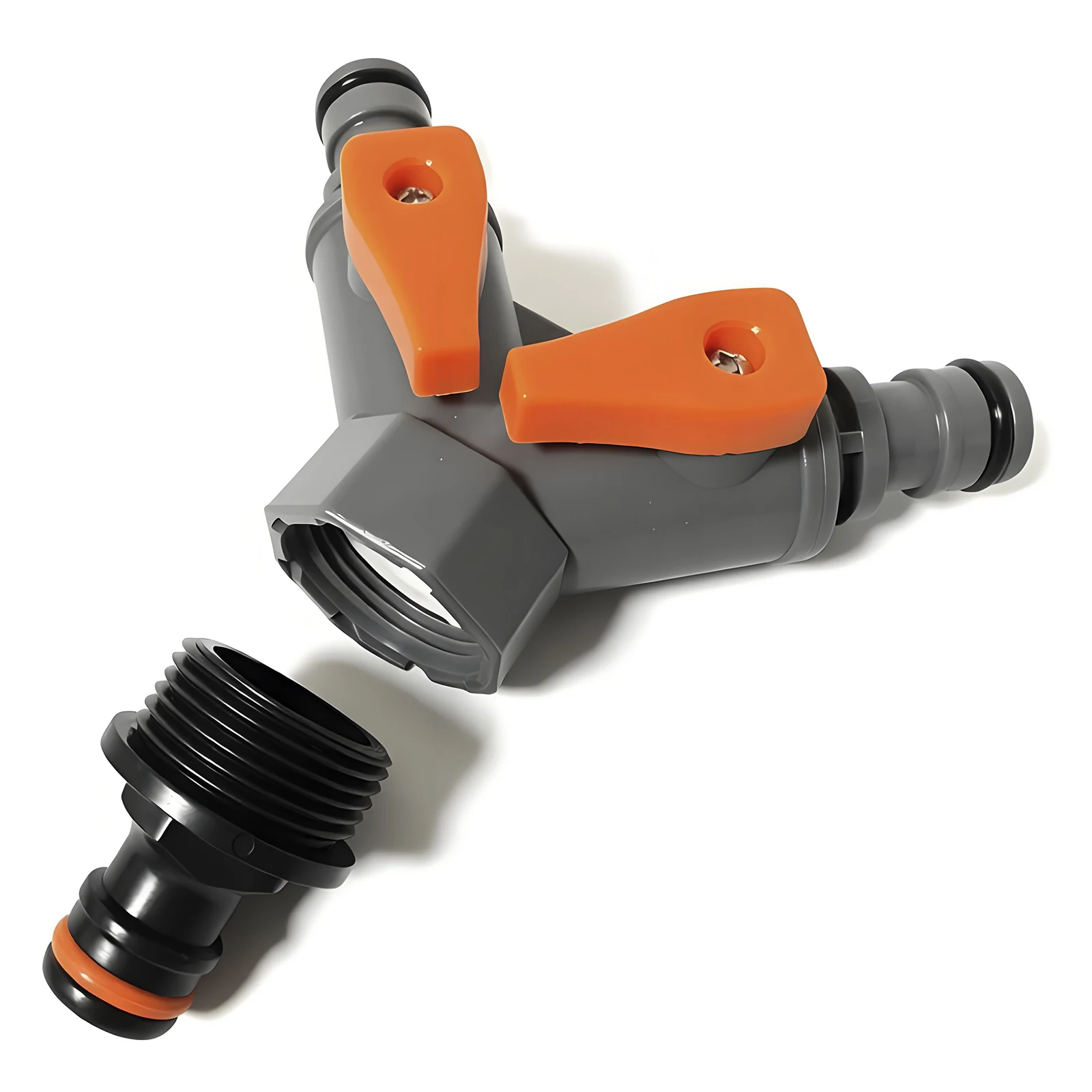 G3/4 Thread 2-way Tap Hose Water Splitter Garden Tap Y Splitter Watering Fittings Adjustable Switch Joints