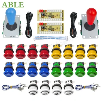 เครื่องเล่นอาร์เคดแบบไม่มีรีเลย์ตัวเข้ารหัสยูเอสบีไปยังพีซี rasberry Pi happ ปุ่มกดจอยสติ๊ก USB ตู้อาร์เคด