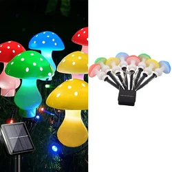 Solar Mushroom String Lights Outdoor Decoration Mushroom Lamp Cute Fairy String Light for Garden Yard Lawn Landscape