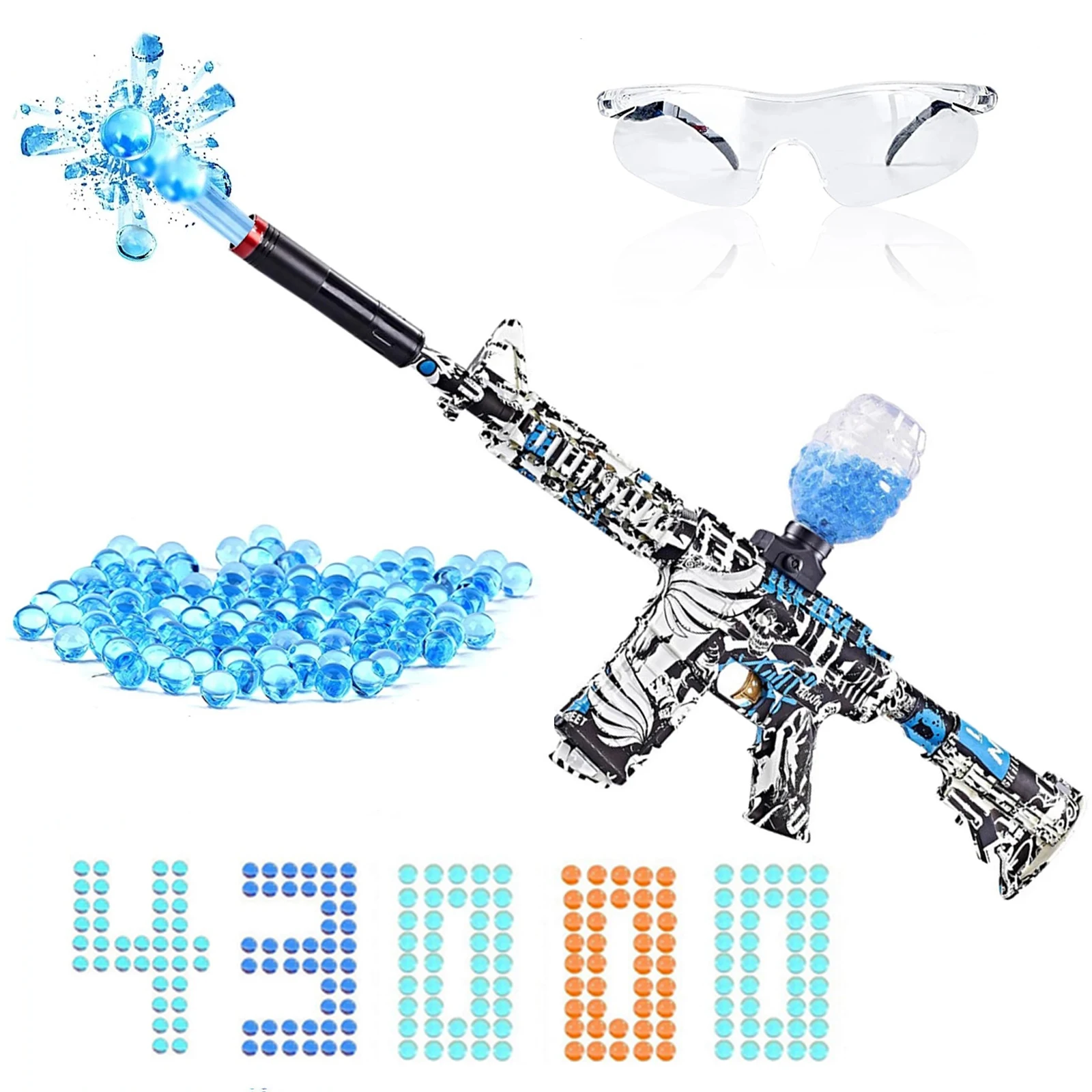 M416 Electric Beads  Gun Toys With 43000 Water Balls Shooter Rifle Weapon CS Fighting Outdoor Game for Children Adult