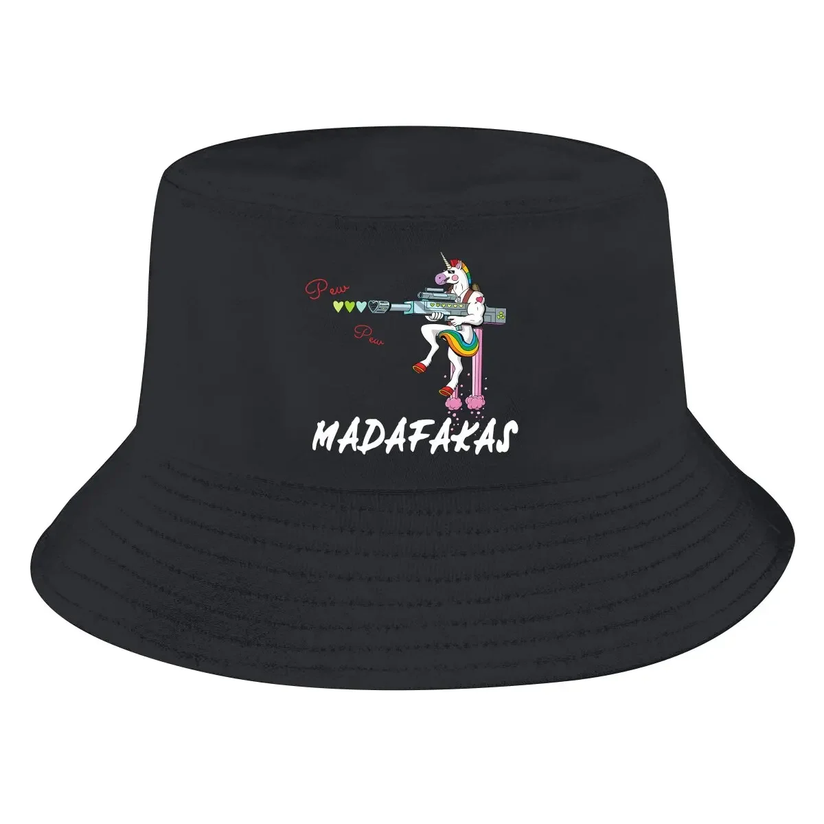 Madafakas Animal Bucket Hat Unicorn Men's Women's Fisherman Cap Hip Hop Beach Sun Fishing Hats