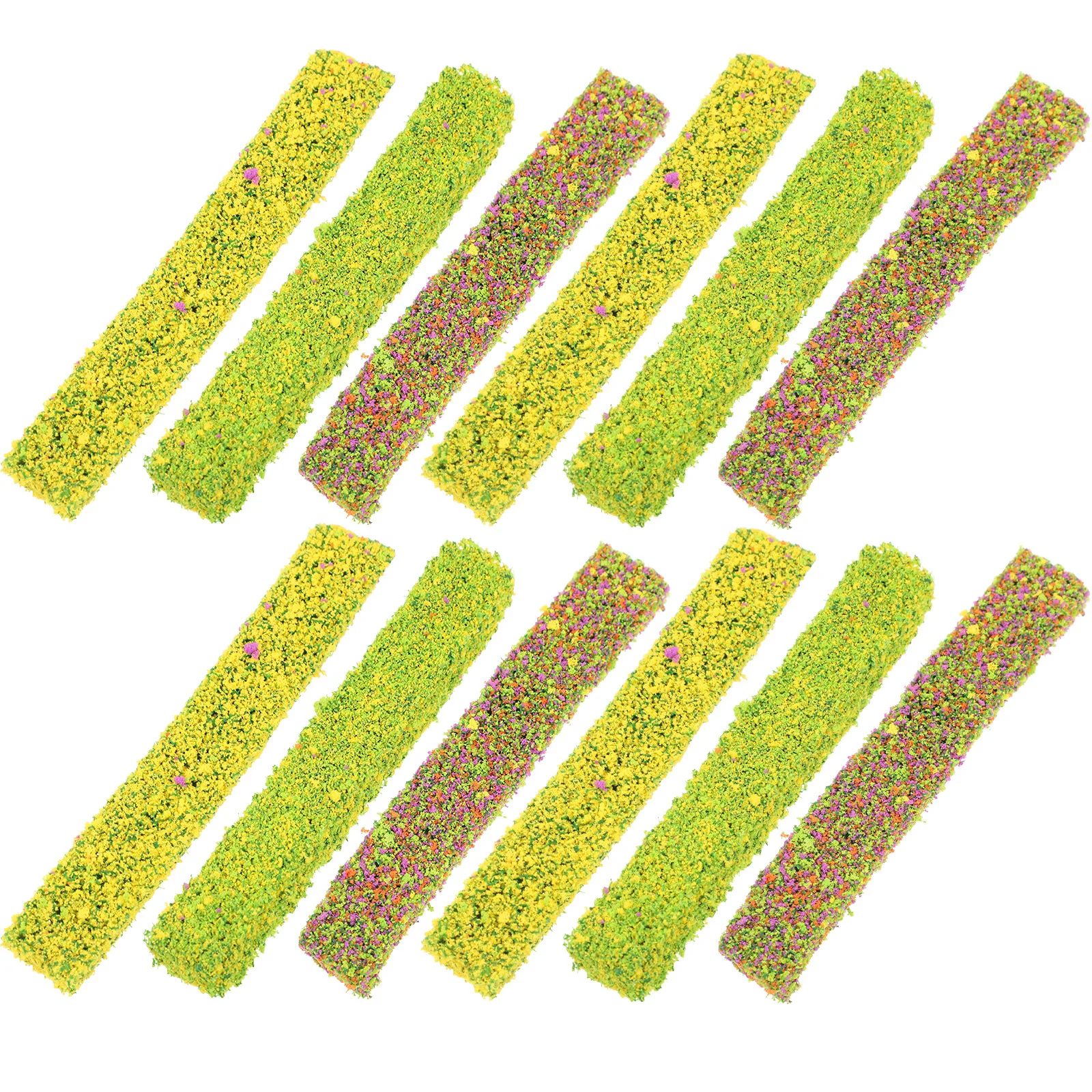 15Pcs Artificial Shrub Cluster Lightweight Miniature Strips Sand Table DIY Landscape Decoration Miniature Strips