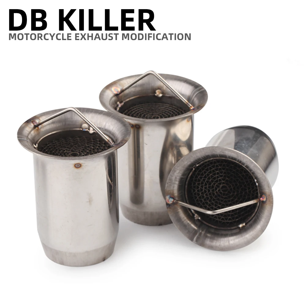 51mm/60mm Inlet Motorcycle Exhaust Muffler DB Killer Moveable DB Killer Silencer Noise Sound Race