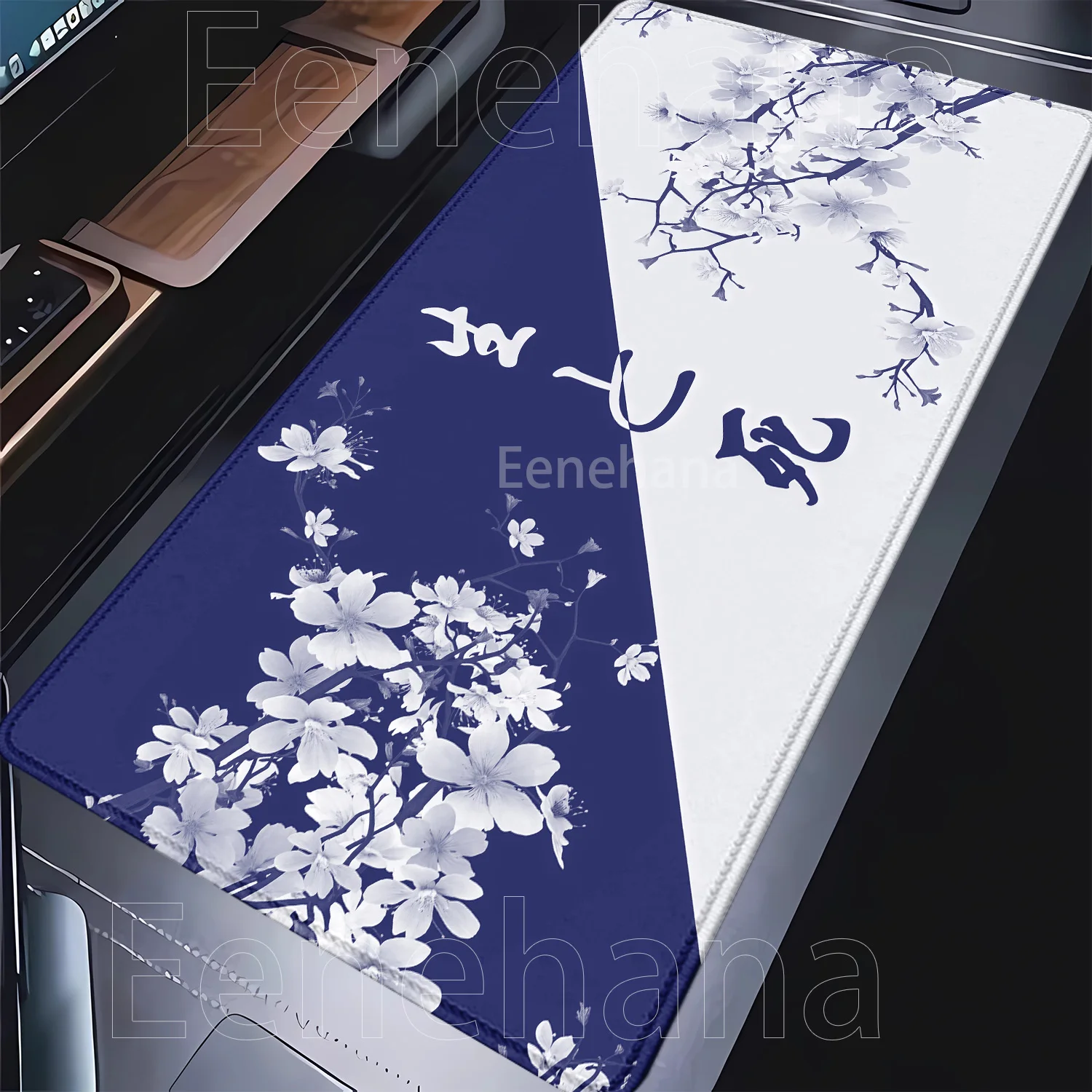 

Mousepads black and white Large Gaming Sakura Mouse Pad Computer Mousepad Mouse Mat 90x40cm PC Keyboard HD Printing XXL Desk Mat