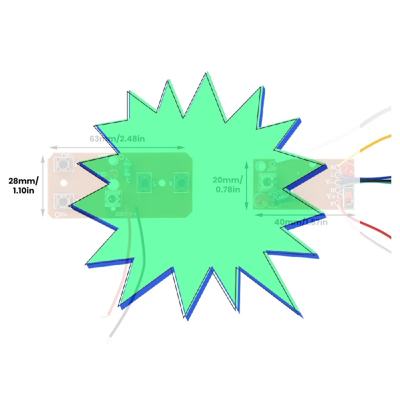 

Four-Channel RC Remote Control Module DIY RC Car Transmitter Receiver Board 27MHz Long Range High Power Motor Controller