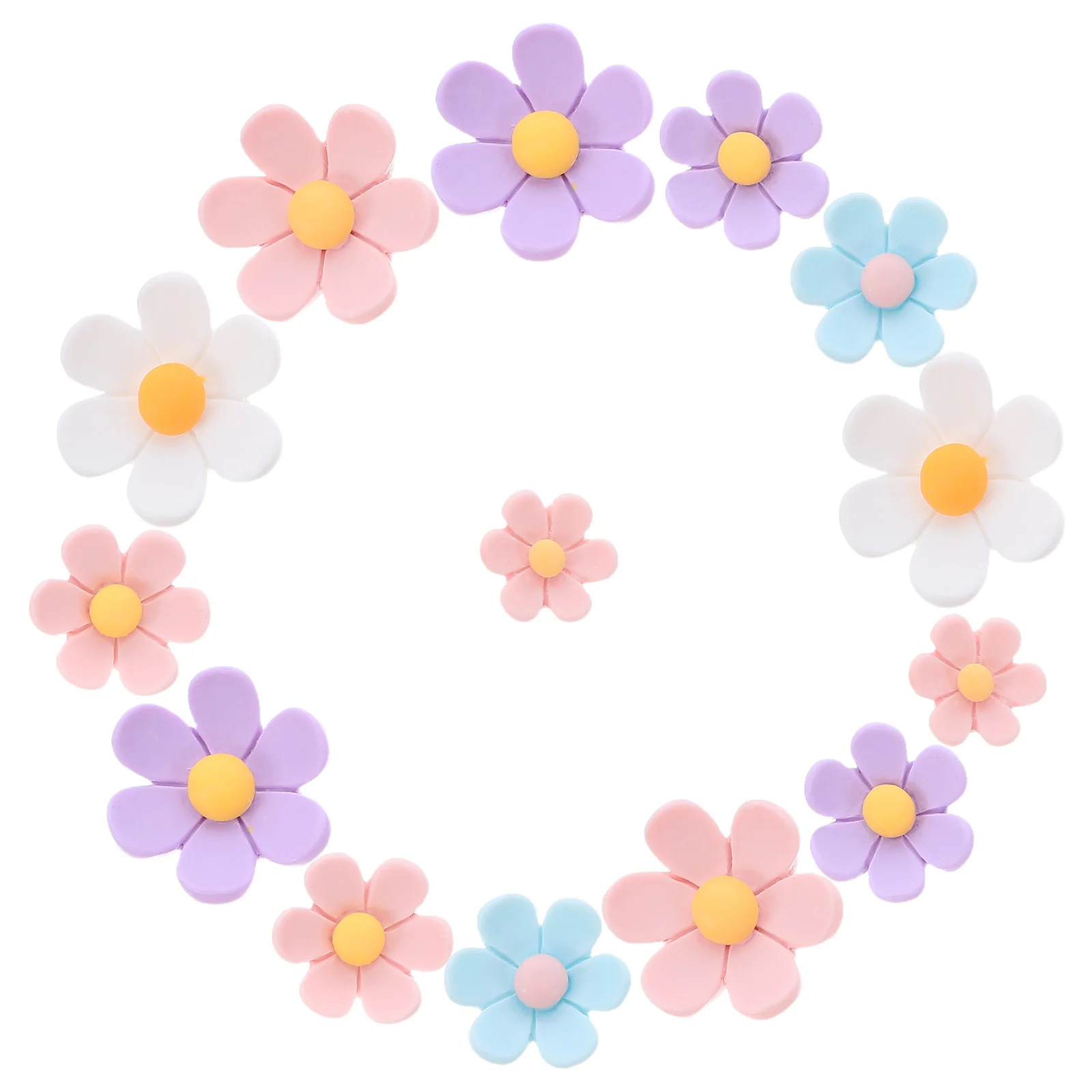 

14Pcs Cartoon Flower Fridge Magnets Resin Magnetic Stickers Decorative Refrigerator Locker Office Magnets Magnetic Flowers