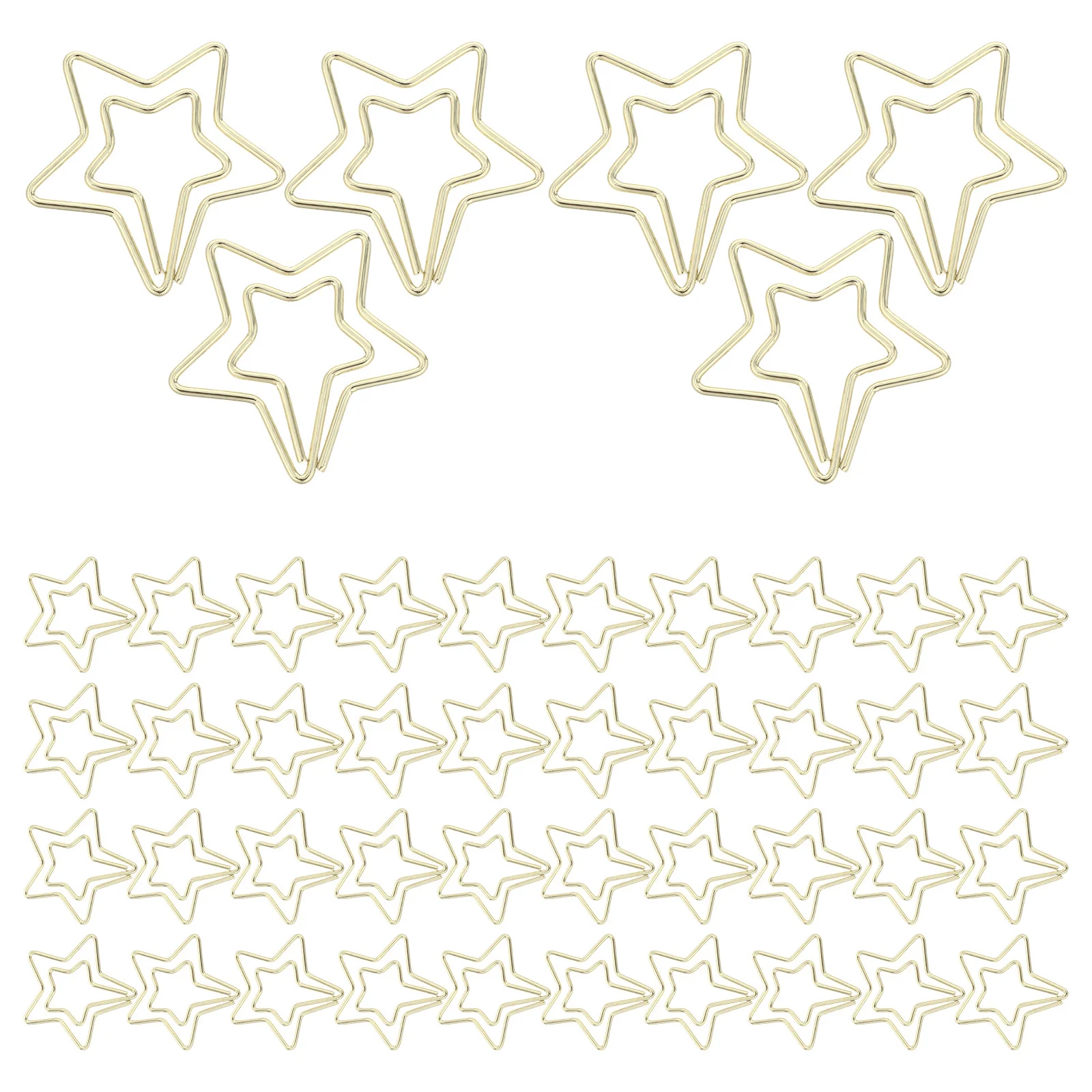 

Unique Pentagram Shaped Metal Paper Clips Stylish Office School Supplies for Organizing Documents and Notes Decoratively