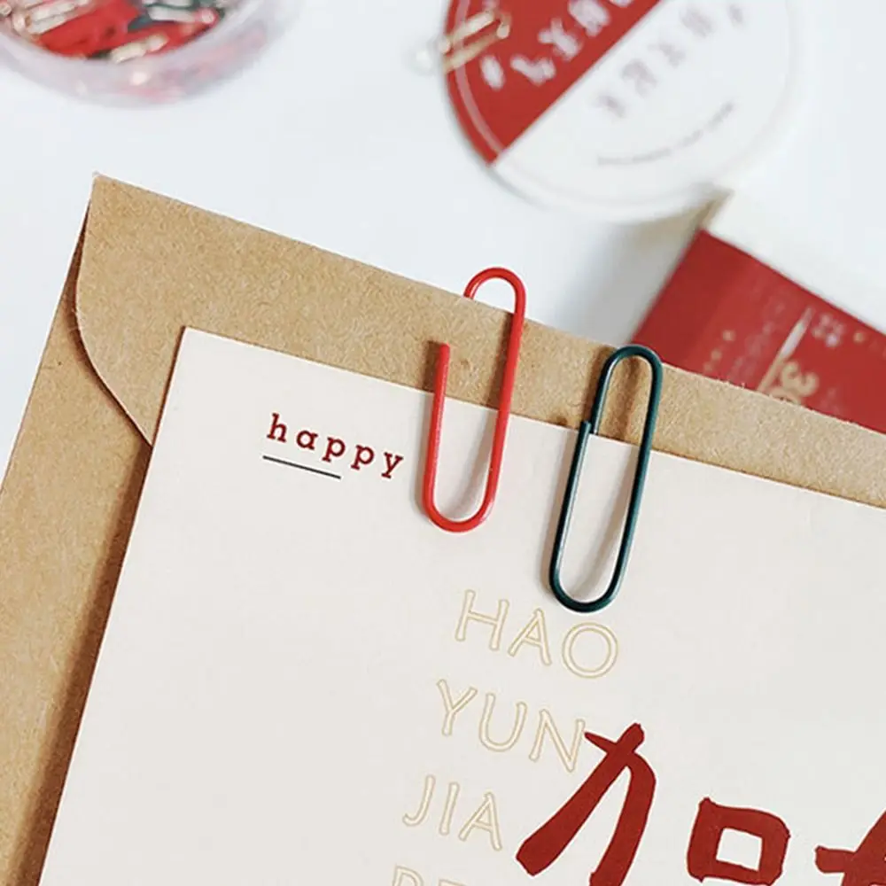 Cute Christmas Series Binder Clips Multifunctional Push Pins Paper Clip Colorful Simple Mini Foldback Clip