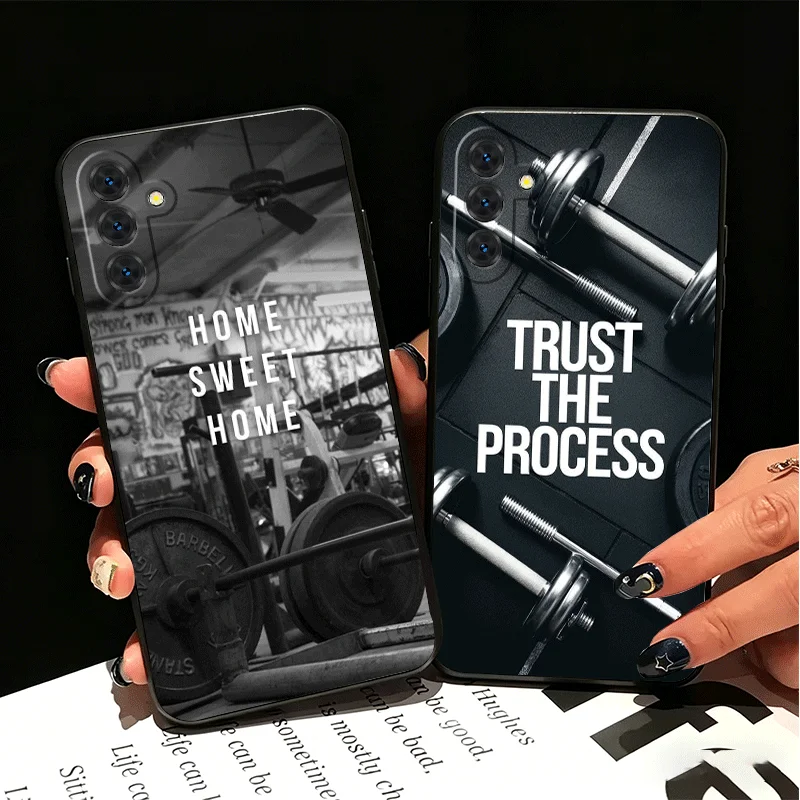 Gym Mode Fitness Bodybuilding Silicone Phone Case for Samsung A17 A16 A15 A14 A13 A57 A56 A55 A54 A53 A37 A36 A35 A34 A33 A27 A2