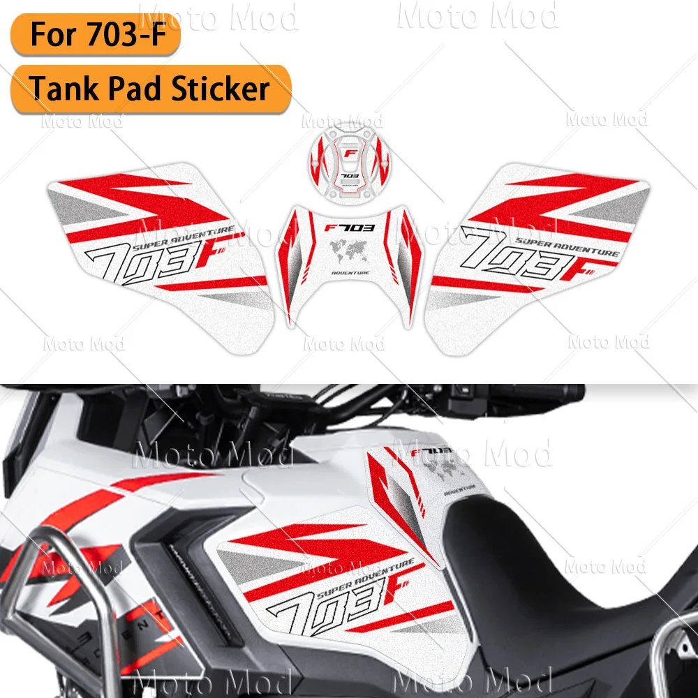 

Для Zontes 703 F ZT703-F ZT 703F 2025 противоскользящие наклейки на топливный бак мотоцикла, крышка бензина, защита масла, наклейки, комплект аксессуаров