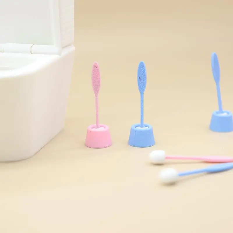 

1Set new 1:12 Dollhouse Mini Simulation Long Handle Toilet Brush Model Cleaning Tool For Toilet Scene Toy Home Decor Accessories