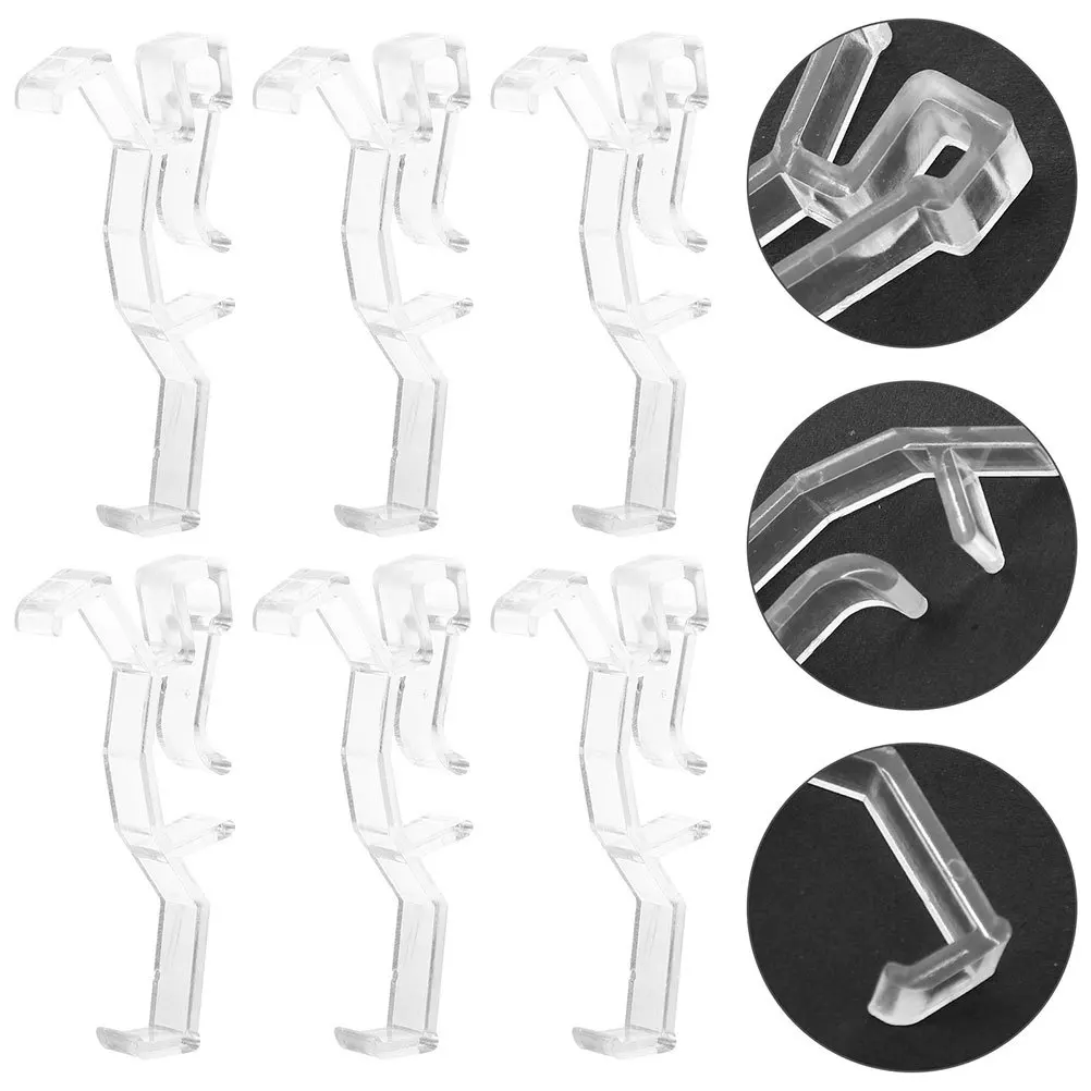 

25Pcs Valance Clips for Blinds Clear Plastic Retainer Clips Hidden Support for Window Shades Curtain Parts No Tools Needed