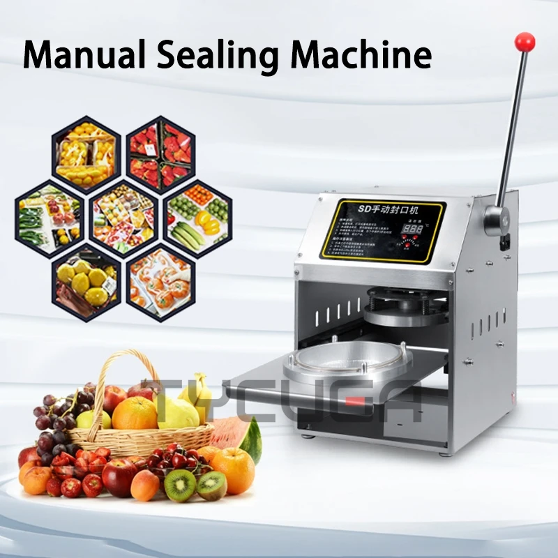 Electric Manual Aluminum Foil Disposable Meal Box Seal Machine Sealer Food Packaging Bowl Machine Aluminum Foil Tnfoil Lid Film